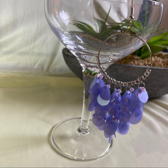 Purple earrings - Picture 2 of 2